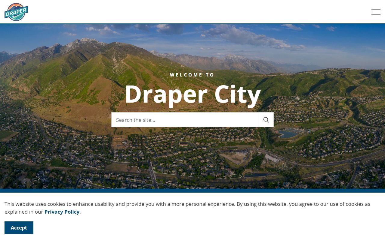 Draper Police Department website for local arrest and booking information