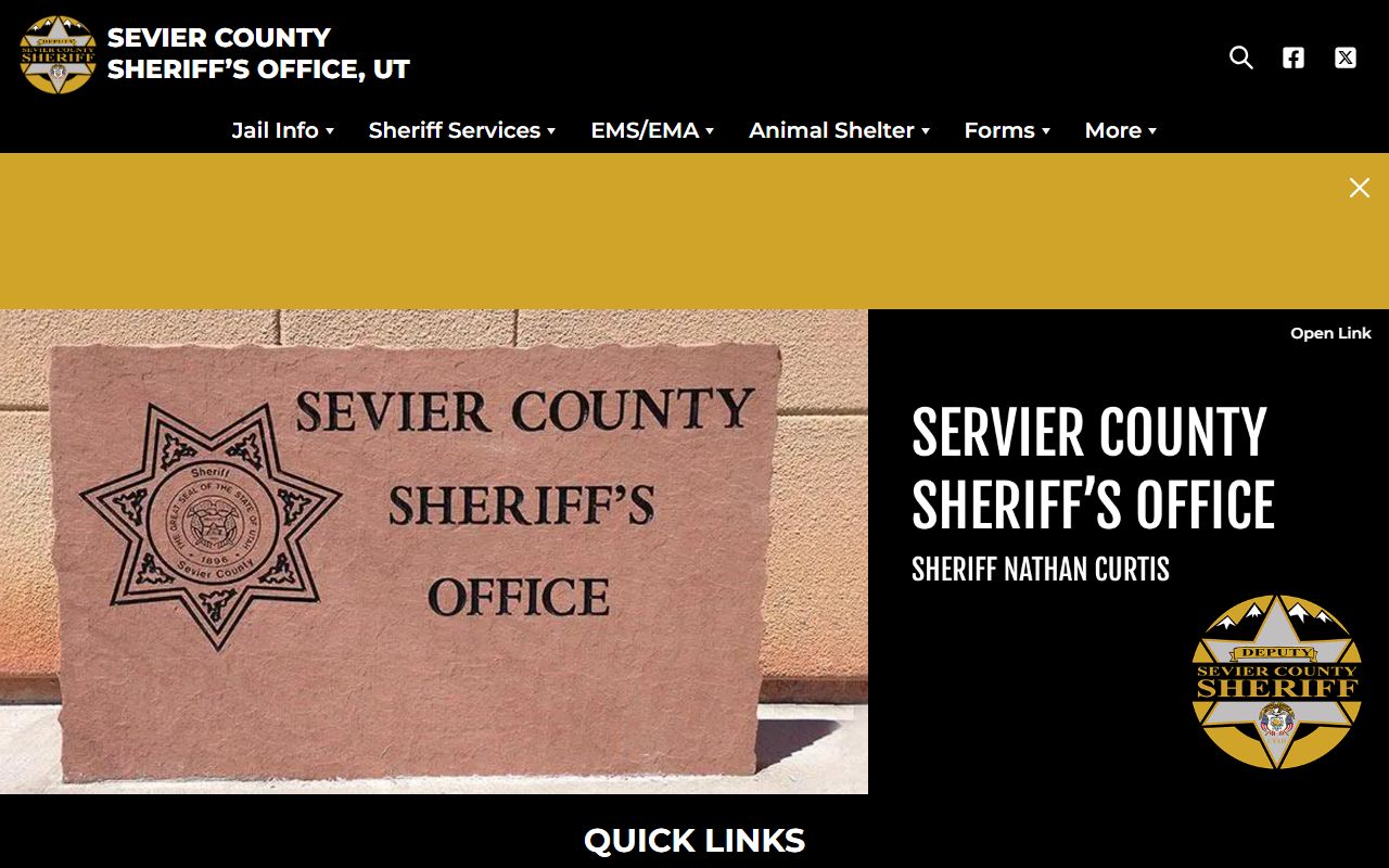 Sevier County Sheriff's Office website for 24 hour booking information
